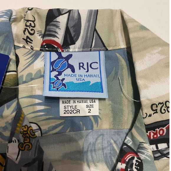 New RJC Hawaiian Shirt Kids The National World War II Size 2 - Picture 3 of 5